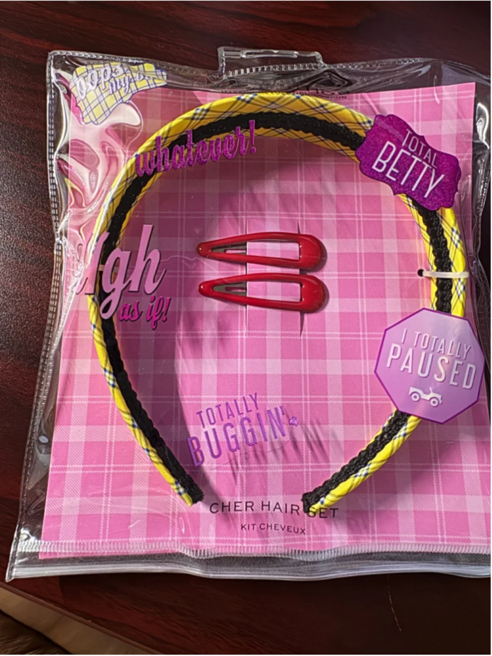 Revolution x Clueless Cher Plaid Headband Hair Clip Set